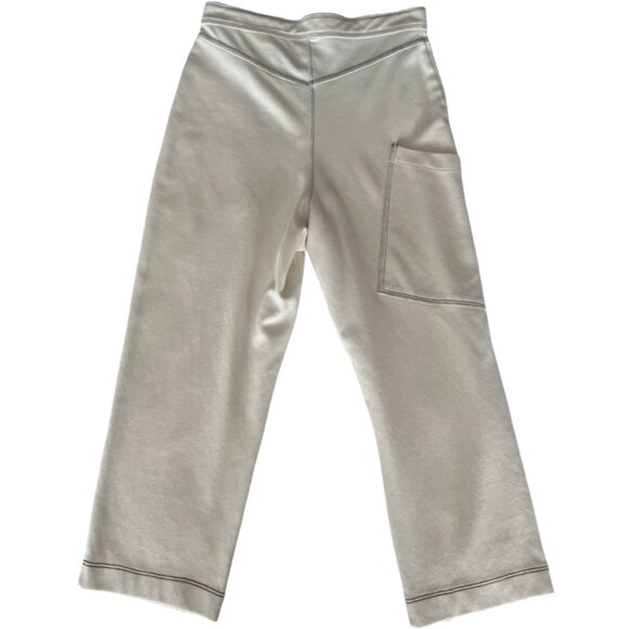 🌸4/$50🌸 ZARA W&B Ivory 5 Button Fly Side Pocket Baggy Capri Pants - Picture 8 of 16